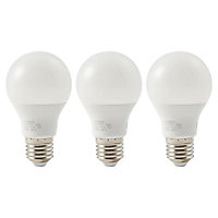 Lot 3 ampoules LED A60 E27 806lm 7.3W = 60W Ø6cm Diall blanc neutre