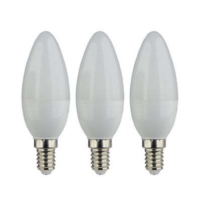 Lot de 2 ampoules LED dépolie culot E14 - blanc - FLAMME