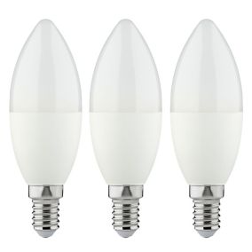 Lot 3 ampoules LED flamme E14 806lm 6.5W = 60W Ø3.7cm Diall blanc chaud