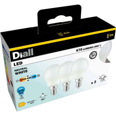 Lot De 10 Ampoules LED E14 Mini Globe 6W - Équivalent 40W, 480 Lumens, Blanc Neutre 4000K - Neuf