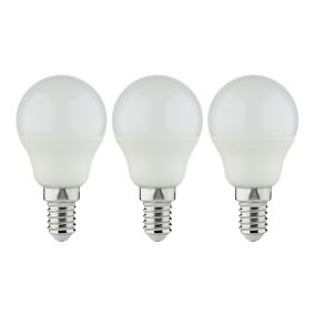 Lot 3 ampoules LED mini globe E14 470lm 4.2W = 40W Ø4.5cm Diall blanc neutre