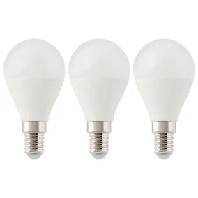 Lot 3 ampoules LED mini globe E14 470lm 5.3W = 40W Ø4.5cm Diall RVB et blanc chaud aux nuance blanc froid