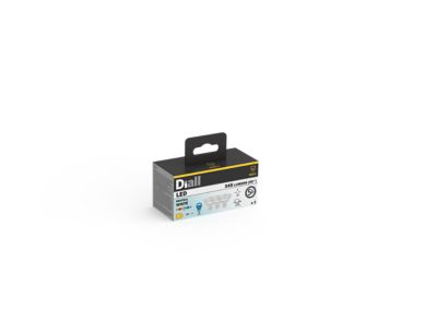 Lot 3 ampoules LED MR16 GU5.3 345lm 3.4W = 35W Ø4.4cm Diall blanc neutre