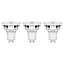 Lot 3 ampoules LED spot réflecteur GU10 345lm 3.6W = 35W Ø5cm Diall blanc chaud