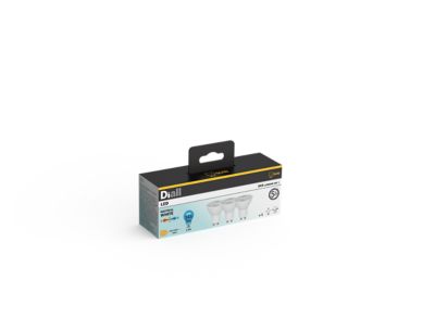 Lot 3 ampoules LED spot réflecteur GU10 345lm 3.6W = 50W Ø5cm Diall blanc neutre dimmable