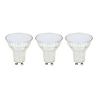 Lot 3 ampoules LED spot réflecteur GU10 450lm 4.8W = 50W Ø5cm Diall blanc chaud