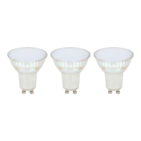Lot 3 ampoules LED spot réflecteur GU10 450lm 4.8W = 50W Ø5cm Diall blanc chaud
