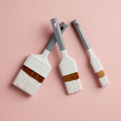 Lot 3 pinceaux plats bois et métal GoodHome