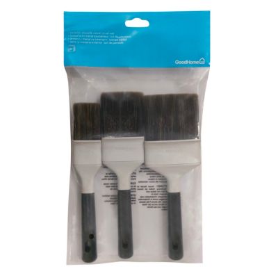 Lot 3 pinceaux plats huile, vernis et lasure GoodHome