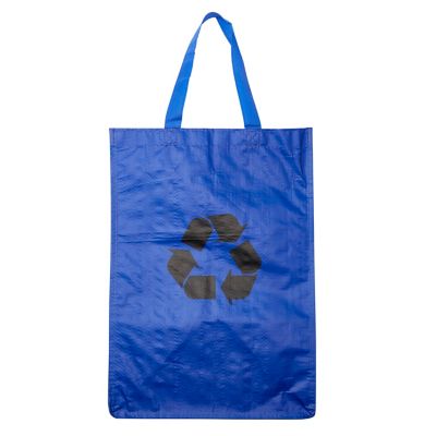 Lot 3 sacs de recyclage ménagers l.31 x H.44 cm bleu, vert et jaune