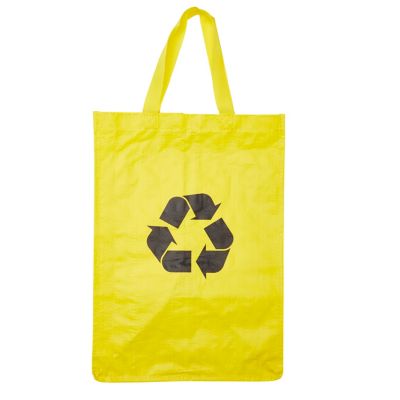 Lot 3 sacs de recyclage ménagers l.31 x H.44 cm bleu, vert et jaune