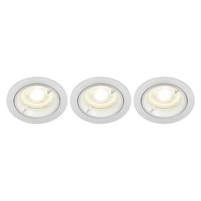 Lot 3 spots à encastrer Caius LED GU10 Ø8,5cm IP44 345lm 50W 5.2W Blanc neutre