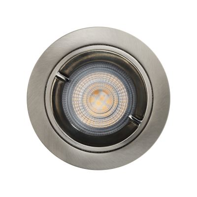 Lot 3 spots à encastrer Caius LED GU10 Ø8,5cm IP44 345lm 50W 5.2W GoodHome blanc neutre chrome