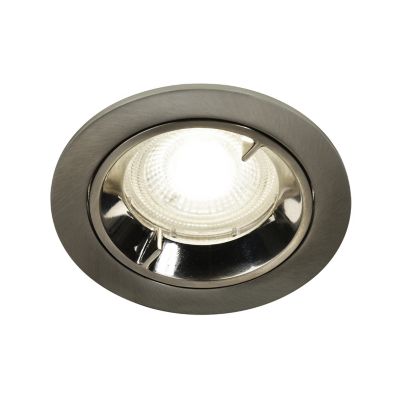 Lot 3 spots à encastrer Caius LED GU10 Ø8,5cm IP44 345lm 50W 5.2W GoodHome blanc neutre chrome