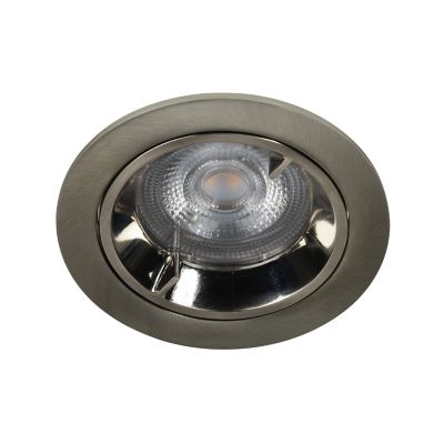 Lot 3 spots à encastrer Caius LED GU10 Ø8,5cm IP44 345lm 50W 5.2W GoodHome blanc neutre chrome