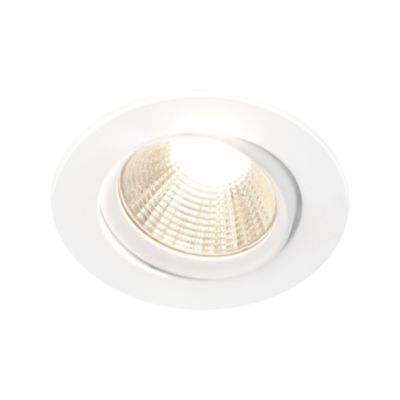 YanFeiYit, Spot LED encastrable 3W, Ultra plat, profondeur d'encastrement  25mm, Ø68mm diamètre du trou de perçage, Luminaire encastrable Blanc  Orientable, 230V, Dimmable Blanc chaud