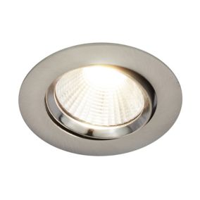 Lot 3 spots encastrable LED intégrée Dorado dimmable Ø8,5cm 380lm IP20 blanc chaud Nordlux chrome