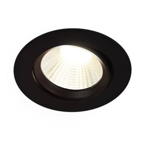Lot 3 spots encastrable LED intégrée Dorado dimmable Ø8,5cm 380lm IP20 blanc chaud Nordlux noir