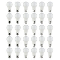 Lot 30 ampoules LED Fiall E27 8W 806lm blanc chaud