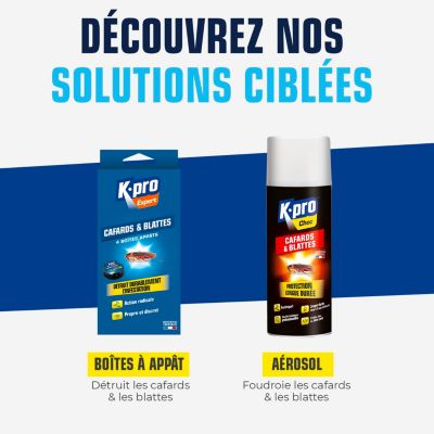 Lot 4 boîtes appâts cafards & blattes Kapo Expert