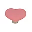Lot 4 boutons de meuble enfant cœur rose Chrisligne L.42 x l.40 mm