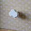 Lot 4 boutons de meuble enfant nuage blanc Chrisligne L.46 x l. 30 mm