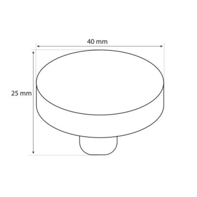 Lot 4 boutons de meuble rond blanc Chrisligne Ø40 mm