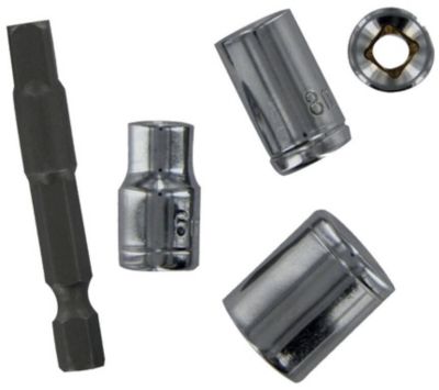 Lot 4 douilles 6-8-10-13 mm + porte-douille hexagonal 6,35 mm (1/4") - 11501420001