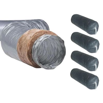 Lot 4 gaines souples PVC isolées 25 mm ECOSOFT 6 mètres 80 mm