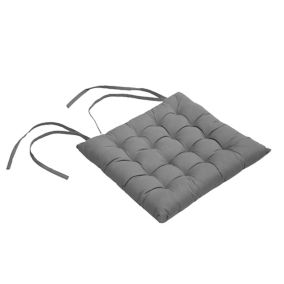 Lot 4 galettes de chaise gris 40 x 40 cm
