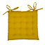 Lot 4 galettes de chaise jaune L.40 x l.40 cm