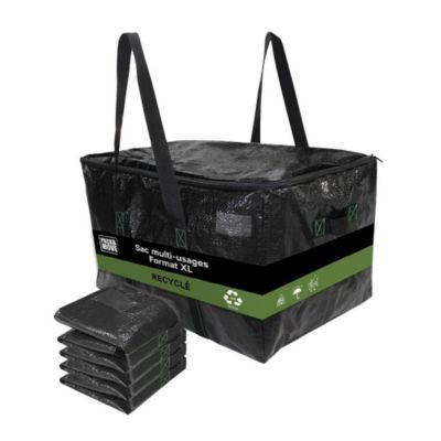 Lot 4 Sacs Rangement - 55 x 35 x 30 cm - Poignées solides - Déménagement et Transport - Ultra Résistant - Réutilisable - 55L