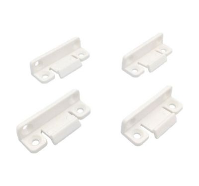 Lot 4 supports plastique blanc pour vissage cadre Fixe