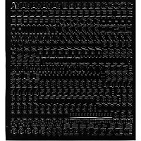 Lot 455 lettres + chiffres + symboles adhésifs H.8mm Noir