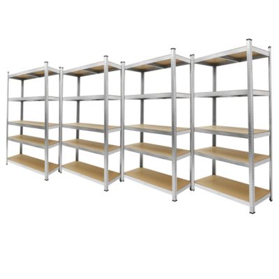 Lot 4x Etagere de Rangement - 180x90x40 cm - Charge jusqu'a 750 kg