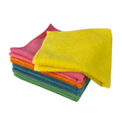Lot 5 chiffons de nettoyage microfibre GoodHome multicouleur L.40 x l.38cm