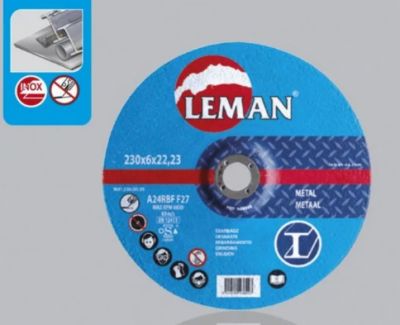 Lot 5 disques tronçonnage métal à moyeu déporté 230 x Al 22 x Ep 3 mm - Leman