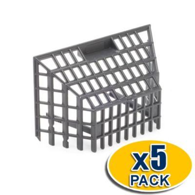 Lot 5 Protection angulaire universelle anti-colmatage pour canalisations. Empêche feuilles et saleté de pénétrer dans la cuvette