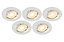 Lot 5 spots à encastrer Chancey LED GU10 Ø8,5cm IP20 345lm 50W 5.2W blanc blanc chaud