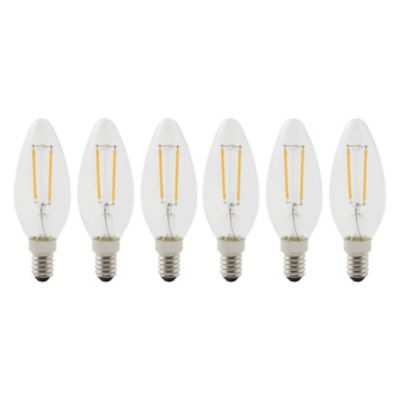 Lot 6 ampoules LED à filament 470lm 40W = 4,5W Blanc chaud Diall