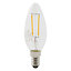 Lot 6 ampoules LED à filament E14 B3 5470lm 40W = 4,5W Blanc neutre Diall