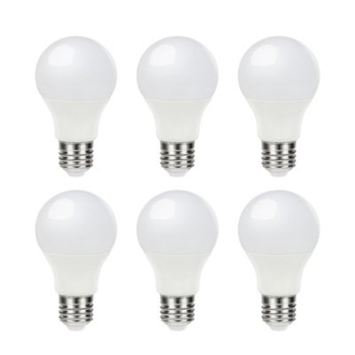 Lot 6 ampoules LED A60 E27 806lm 7.3W = 60W Ø6cm Diall blanc chaud