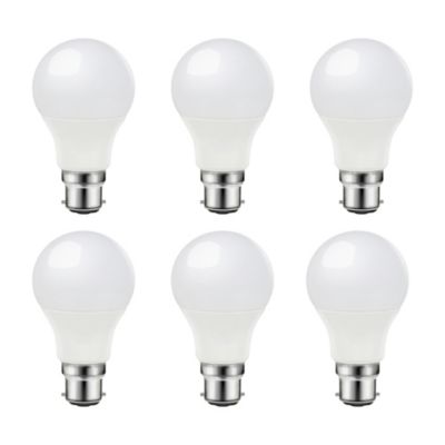 Lot 6 ampoules LED B22 A60 806lm blanc Castorama