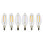 Lot 6 ampoules LED à filament E14 250lm 25W = 3W Blanc chaud Diall