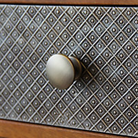 Lot 6 boutons de meuble arrondi Azereg or Ø3cm x l.3cm x h. 3cm x p.2.1cm