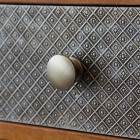 Lot 6 boutons de meuble arrondi Azereg or Ø3cm x l.3cm x h. 3cm x p.2.1cm