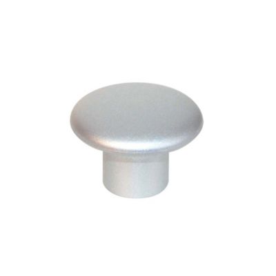 Lot 6 boutons de meuble arrondi Plastic gris Ø3.2cm x p.2.1cm