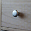 Lot 6 boutons de meuble arrondi Plastic gris Ø3.2cm x p.2.1cm