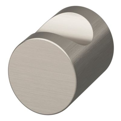 Lot 6 boutons de meuble GoodHome Dizel gris Ø2cm x h.2.5cm x p.2.5cm