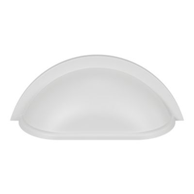 Lot 6 poignées de meuble demi-ronde GoodHome Govlin mat blanc l.81mm x l.30mm x H. 30mm entraxe 64mm